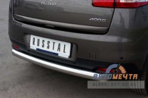 Защита заднего бампера на Peugeot 4008, нерж-1