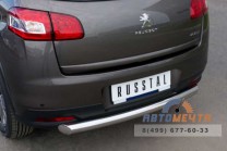 Защита заднего бампера на Peugeot 4008, нерж-0