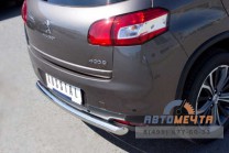 Защита заднего бампера для Peugeot 4008, нерж. сталь-2