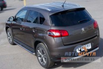 Защита заднего бампера для Peugeot 4008, нерж. сталь-0
