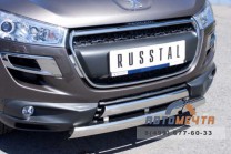 Защита бампера передняя для Peugeot 4008-2