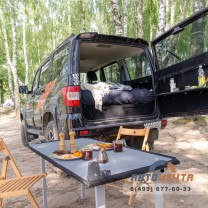 Полка-трансформер (складная, быстросъемная) в багажник УАЗ Патриот рест. Усиленная 15 мм.-18