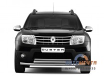 Защита переднего бампера двойная 63/51 мм НПС Рено Дастер 2012-2020 / Nissan Terrano с 2014 -0 Защита переднего бампера двойная 63/51 мм НПС Рено Дастер 2012-2020 / Nissan Terrano с 2014 -0