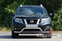Защита переднего бампера одинарная 63 мм НПС Волна  Nissan Terrano с 2014 / Рено Дастер 2012-2020 