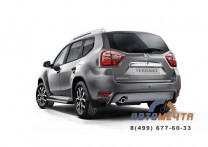 Защита заднего бампера Дуга 51 мм ППК Рено Дастер 2012-2020 / Nissan Terrano с 2014-2