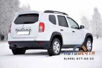 Защита порогов (черное тиснение) Чистые штаны (ABS) Рено Дастер 2012--1