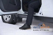 Защита порогов (черное тиснение) Чистые штаны (ABS) Рено Дастер 2012--0