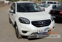 Защита переднего бампера для Renault Koleos 2012-, d76 мм (дуга)-1 Защита переднего бампера на Renault Koleos 2012-, нерж-1