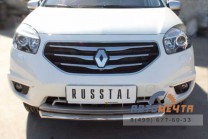 Защита бампера передняя на Renault Koleos, нерж-2
