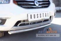 Защита бампера передняя на Renault Koleos, нерж-1