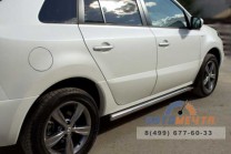 Пороги для Renault Koleos 2012-, (труба), d63 мм, сферические наконечники-2 Пороги для Renault Koleos 2012-, нержавейка-2