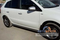 Пороги для Renault Koleos 2012-, (труба), d63 мм, сферические наконечники-0 Пороги для Renault Koleos 2012-, нержавейка-0