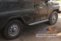 Силовые пороги для УАЗ Хантер (Кузов Стандарт)-7