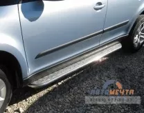 Защита порогов для Skoda Yeti, d42 мм c листом Где Пороги для Skoda Yeti