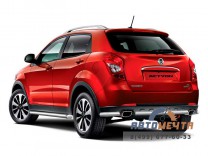 Защита заднего бампера угловая Ø63мм SSANG YONG ACTION 2013- -0 Защита заднего бампера 63мм SSANG YONG ACTION 13- -0