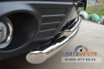 Защита переднего бампера для Subaru Forester 2008-, d63/42 мм (дуга)-3 Защита переднего бампера на Subaru Forester 2008--3