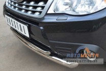 Защита переднего бампера для Subaru Forester 2008-, d63/42 мм (дуга)-1 Защита переднего бампера на Subaru Forester 2008--1