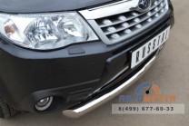 Защита бампера передняя на Subaru Forester 2008--3