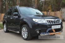 Защита бампера передняя на Subaru Forester 2008--2