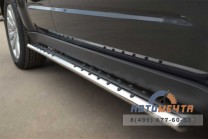 Защита порогов для Subaru Forester 2008-, (труба с проступью), d75х42 мм-0 Защита порогов для Subaru Forester 2008--0