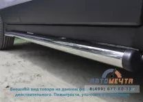 Защита порогов для Subaru Tribeca EVRO, (труба), d76 мм, пластиковые заглушки Пороги труба на Subaru Tribeca EVRO