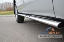 Защита порогов для Suzuki Grand Vitara 3dr 12-, 75х42 мм, с проступью-2 Защита порогов на Suzuki Grand Vitara 12--2