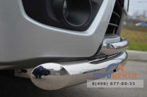 Защита переднего бампера на Suzuki Grand Vitara, нерж-2