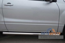 Защита порогов для Suzuki Grand Vitara 3dr 12-, (труба), d63 мм, скосы 45 градусов-2 Защита порогов для Suzuki Grand Vitara 12--2