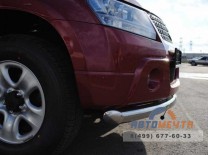 Защита бампера передняя на Suzuki Grand Vitara, нерж-1