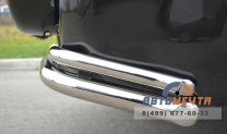 Защита заднего бампера для Suzuki Grand Vitara 5dr 12-, (уголки), d63/42 мм-0 Защита заднего бампера на Suzuki Grand Vitara 12--0