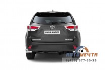 Защита заднего бампера двойная угловая Ø63/51мм TOYOTA HIGHLANDER 2014- -0 Защита заднего бампера 63/51мм TOYOTA HIGHLANDER 14- -0