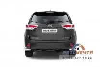 Защита заднего бампера двойная угловая Ø63/51мм TOYOTA HIGHLANDER 2014- Защита заднего бампера 63/51мм TOYOTA HIGHLANDER 14-