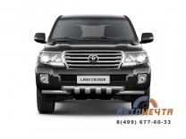 Защита переднего бампера 63/63мм TOYOTA LC 200 10-15	-1