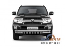 Защита перед.бампер.двойн.с угл с зуб Ø63/51мм TOYOTA LC 200 2010-2015/ Lexus 570 2010-2014 -1 Защита перед. бампера 63/51мм TOYOTA LC 200/Lexus 570-1