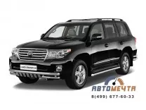 Защита перед.бампер.двойн.с угл с зуб Ø63/51мм TOYOTA LC 200 2010-2015/ Lexus 570 2010-2014 Защита перед. бампера 63/51мм TOYOTA LC 200/Lexus 570