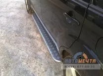 Защита порогов для Toyota RAV 4 long 09-, d42 мм с листом Пороги на Toyota RAV 4 09-, нерж