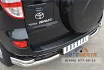 Защита заднего бампера для Toyota RAV 4 long 12- , (уголки), d63/42 мм Защита заднего бампера для Toyota RAV 4 с 12 г.в.
