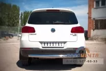 Защита заднего бампера для VolksWagen Tiguan Sport & Style, d76 мм (дуга) Защита заднего бампера для Volkswagen Tiguan