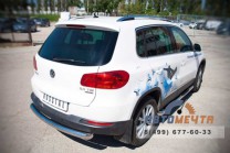 Защита порогов на Volkswagen Tiguan, нерж-2
