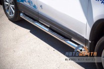 Защита порогов на Volkswagen Tiguan, нерж-1