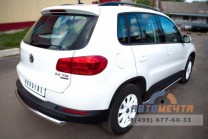 Защита порогов для VolksWagen Tiguan Track & Field, (труба), d63 мм, скосы 45 градусов-3 Пороги на Volkswagen Tiguan-3
