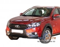 Накладка (юбка) переднего бампера (АБС) Лада Веста | LADA Vesta Седан, SW с 2015-2
