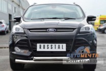 Защита переднего бампера для Ford Kuga 2013, d76 мм (секции) d63 мм (дуга)-0 Защита переднего бампера для Ford Kuga-0