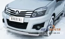 Защита переднего бампера Ховер H3 d76/42 мм (дуга) Кенгурятник на Great Wall Hover H3
