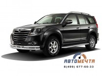 Защита переднего бампера двойная с углами Ø63/51мм для GREAT WALL HOVER H3 2014- -2 Защита переднего бампера на GREAT WALL HOVER H3 2014- -2