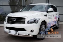 Защита переднего бампера для Infinity QX56 качественно-3