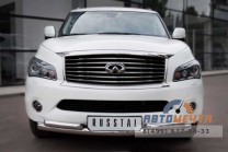Защита переднего бампера для Infinity QX56 качественно-0