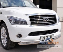 Защита переднего бампера труба на Infinity QX56-0