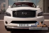 Защита перед. бампера на Infinity QX56 из нержавейки