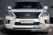 Защита переднего бампера для Lexus LX 570 d76/42 мм-2 Защита бампера передняя для Lexus LX 570-2